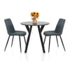 Wessex Dining Set Grey Wood & Blue