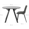 Sussex Dining Set Grey Wood & Charcoal