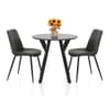 Wessex Dining Set Grey Wood & Charcoal