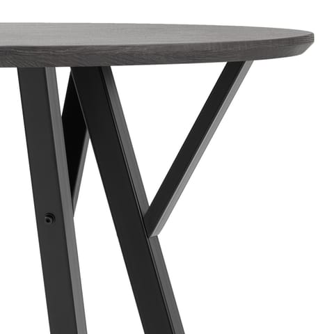 Wessex Dining Set Grey Wood & Charcoal