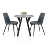 Wessex Dining Set Concrete & Blue