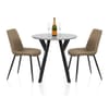 Wessex Dining Set Concrete & Brown