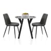 Wessex Dining Set Concrete & Charcoal