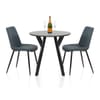 Wessex Dining Set Grey Wood & Blue