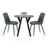 Wessex Dining Set Grey Wood & Blue