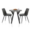 Wessex Dining Set Grey Wood & Charcoal