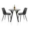 Wessex Dining Set Grey Wood & Charcoal