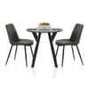 Wessex Dining Set Grey Wood & Charcoal