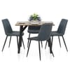 Warwick Dining Set Oak & Blue