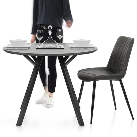 Quest 100cm Dining Table Grey Wood