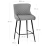 Provence Bar Stool Grey