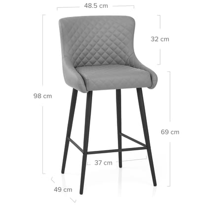 Provence Bar Stool Grey Dimensions