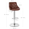 Hype Bar Stool Antique Brown