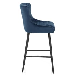 Provence Bar Stool Blue Velvet