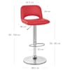 Hugo Bar Stool Red