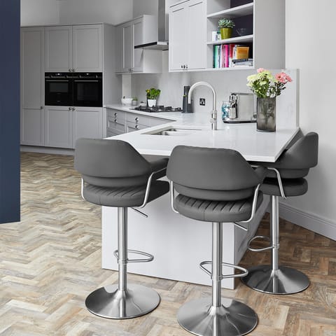 Skyline Brushed Bar Stool Charcoal