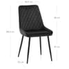 Chevy Dining Chair Black Velvet