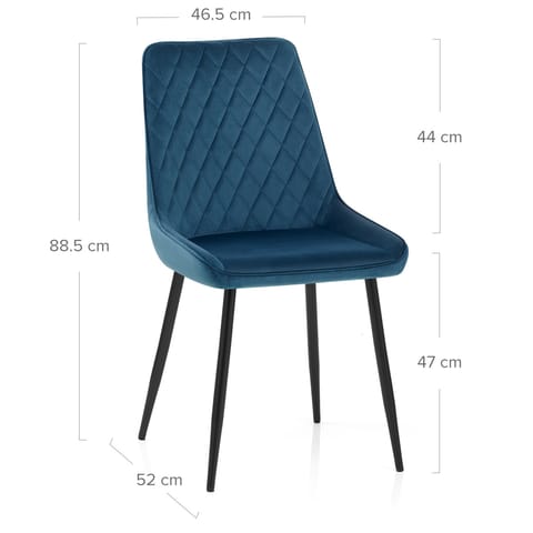 Chevy Dining Chair Blue Velvet