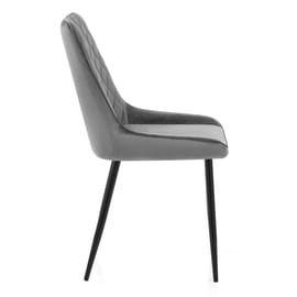 Chevy Dining Chair Grey Velvet