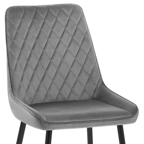 Chevy Dining Chair Grey Velvet