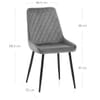 Chevy Dining Chair Grey Velvet