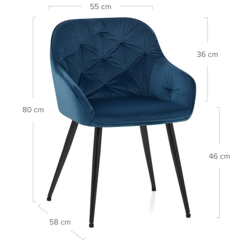 Henderson Chair Blue Velvet