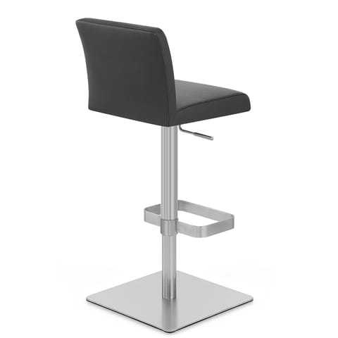 Newark Brushed Bar Stool Black