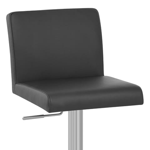 Newark Brushed Bar Stool Black