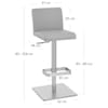 Newark Brushed Bar Stool Grey