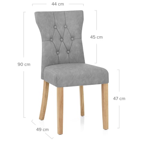 Bradbury Oak Dining Chair Grey