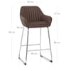 Kanto Chrome Stool Brown