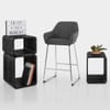 Kanto Chrome Stool Charcoal