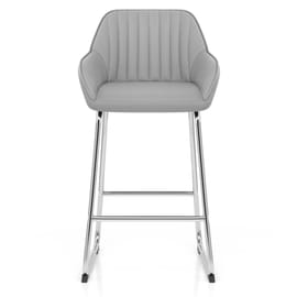 Kanto Chrome Stool Light Grey