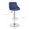 Stitch Bar Stool Blue