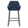 Kanto Bar Stool Blue Velvet