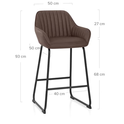 Kanto Bar Stool Brown Dimensions