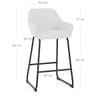 Kanto Bar Stool White