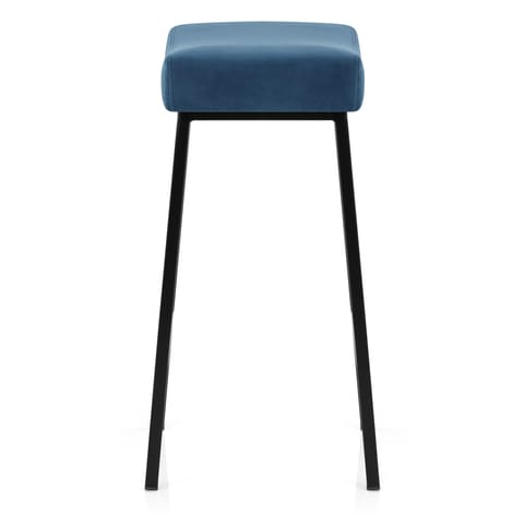 Uno Bar Stool Blue Velvet