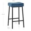 Uno Bar Stool Blue Velvet