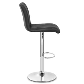 Debut Real Leather Bar Stool Black
