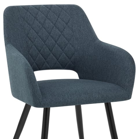 Lopez Dining Chair Blue Fabric