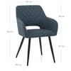 Lopez Dining Chair Blue Fabric