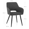 Lopez Dining Chair Charcoal Fabric