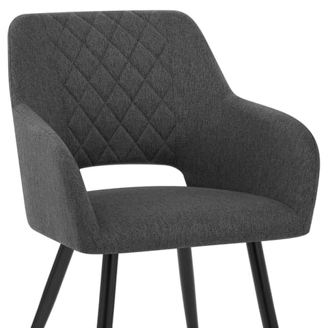 Lopez Dining Chair Charcoal Fabric