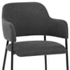 Trent Dining Chair Charcoal Fabric