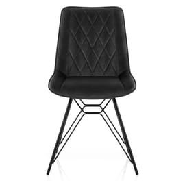 Indi Dining Chair Black Velvet