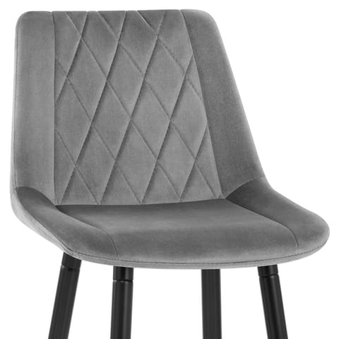 Indi Bar Stool Grey Velvet