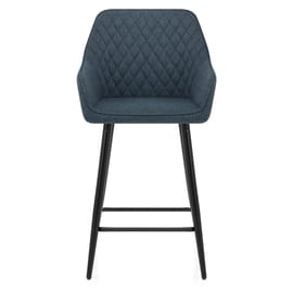 Cello Bar Stool Blue Fabric