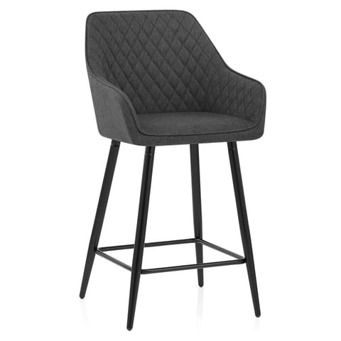 Cello Bar Stool Charcoal Fabric