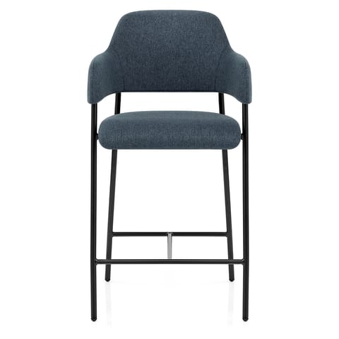 Trent Bar Stool Blue Fabric